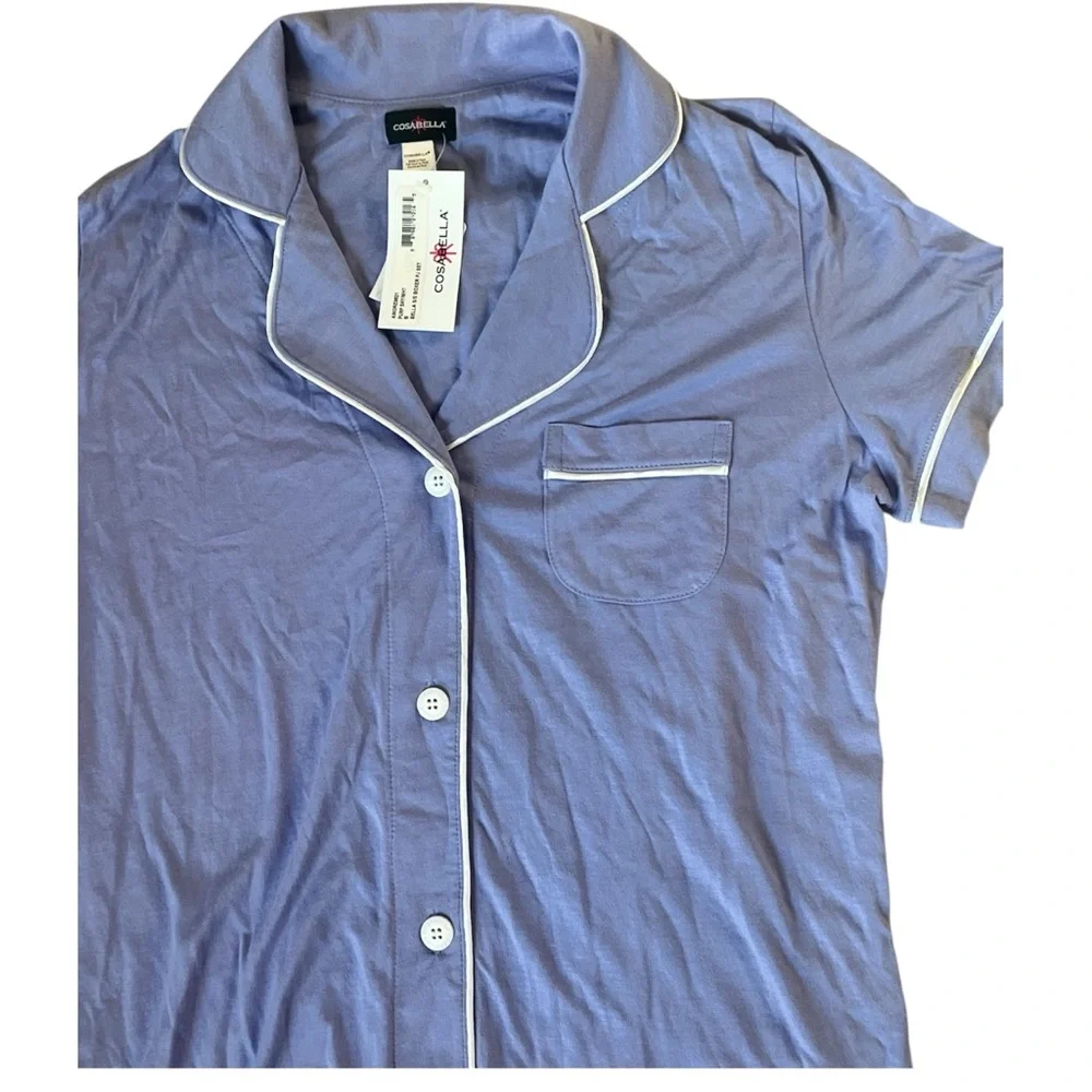 Cosabella Purple Lavender Pajama Set Pima Cotton NWT Size Small Petite - Picture 6 of 10